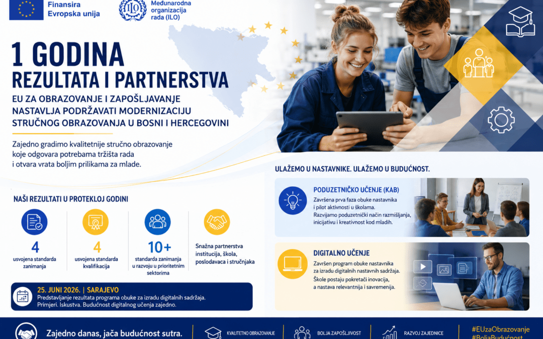 Godina rezultata i partnerstva: EU za obrazovanje i zapošljavanje nastavlja podržavati modernizaciju stručnog obrazovanja u Bosni i Hercegovini